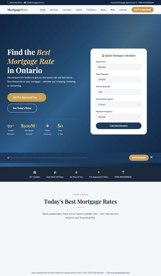 MortgageWave website hero